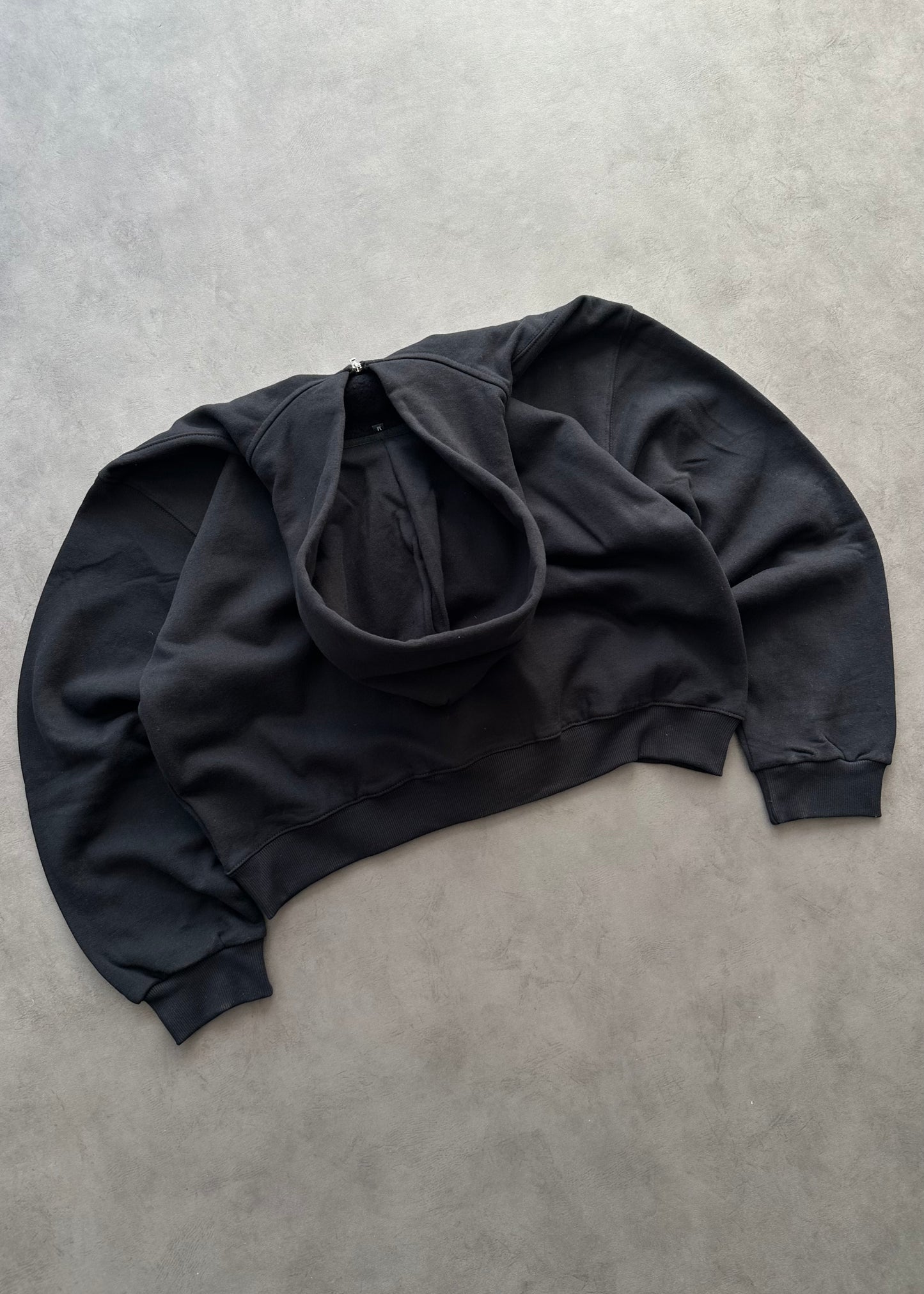 ZIP HOODIE BLANK 450 GSM - FADED BLACK