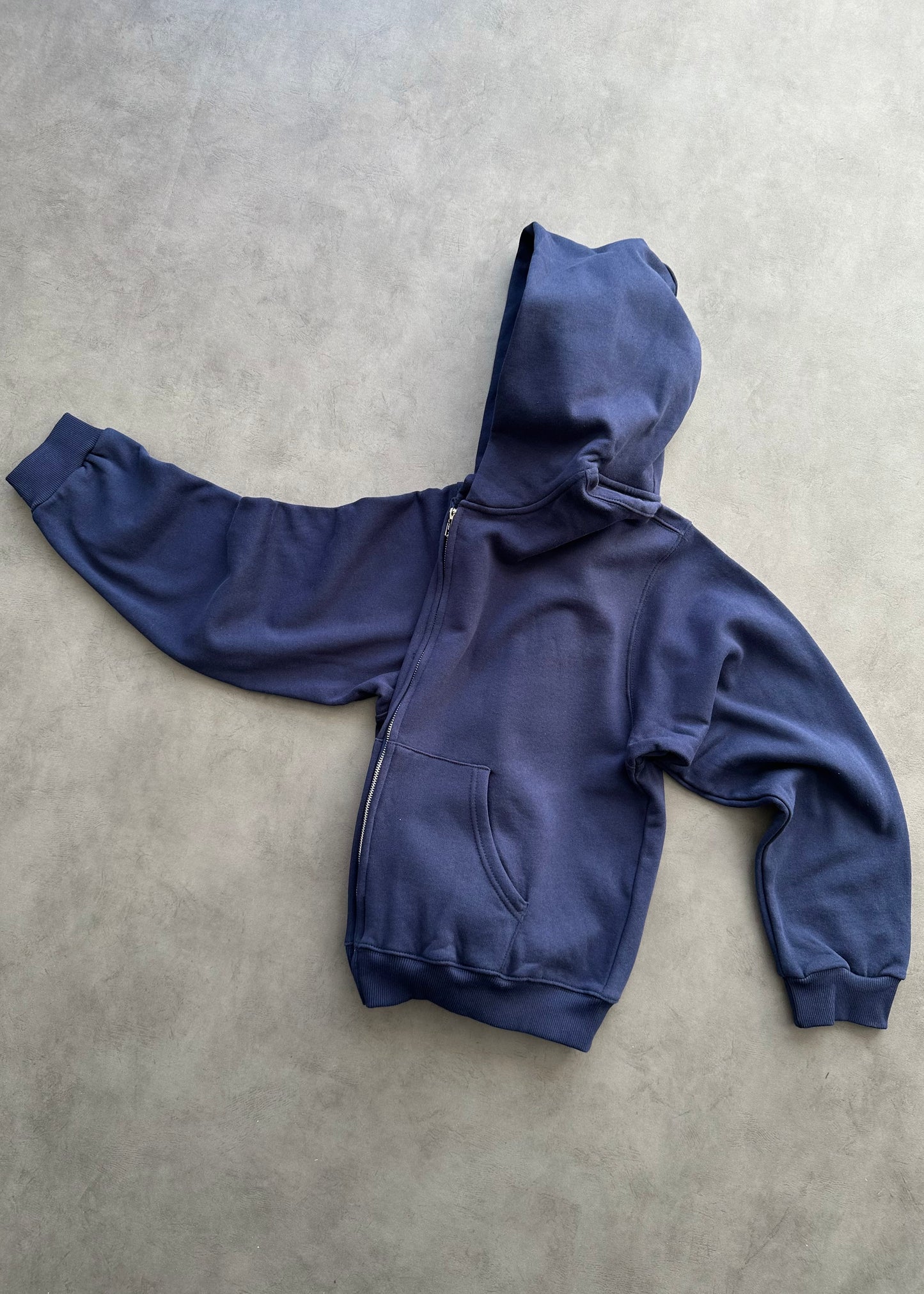 ZIP HOODIE BLANK 450 GSM - FADED NAVY