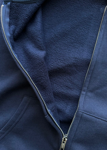ZIP HOODIE BLANK 450 GSM - FADED NAVY
