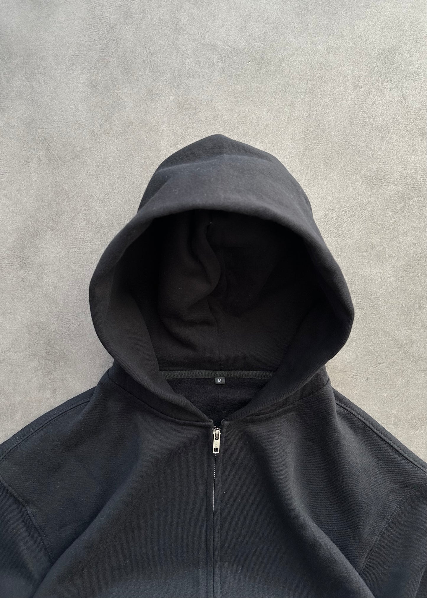 ZIP HOODIE BLANK 450 GSM - FADED BLACK