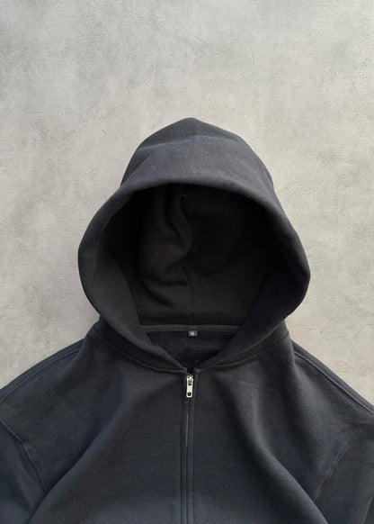 ZIP HOODIE BLANK 450 GSM - FADED BLACK
