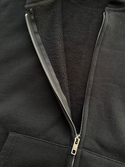 ZIP HOODIE BLANK 450 GSM - FADED BLACK