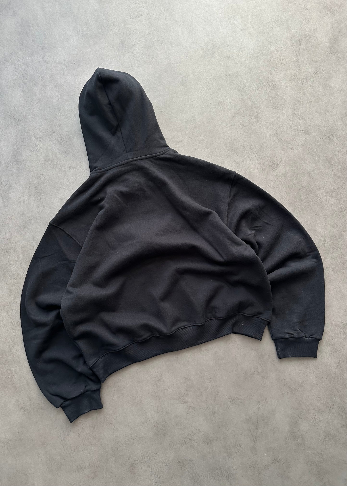 ZIP HOODIE BLANK 450 GSM - FADED BLACK