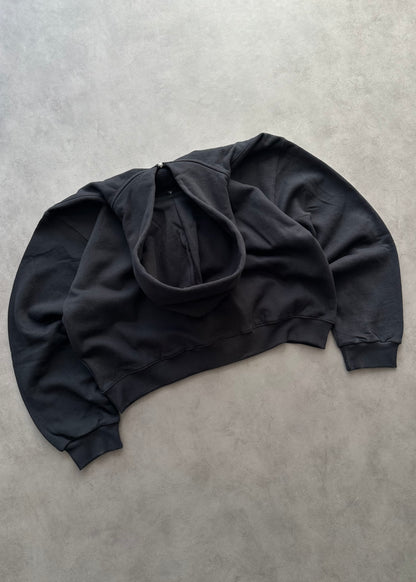 ZIP HOODIE BLANK 450 GSM - FADED BLACK