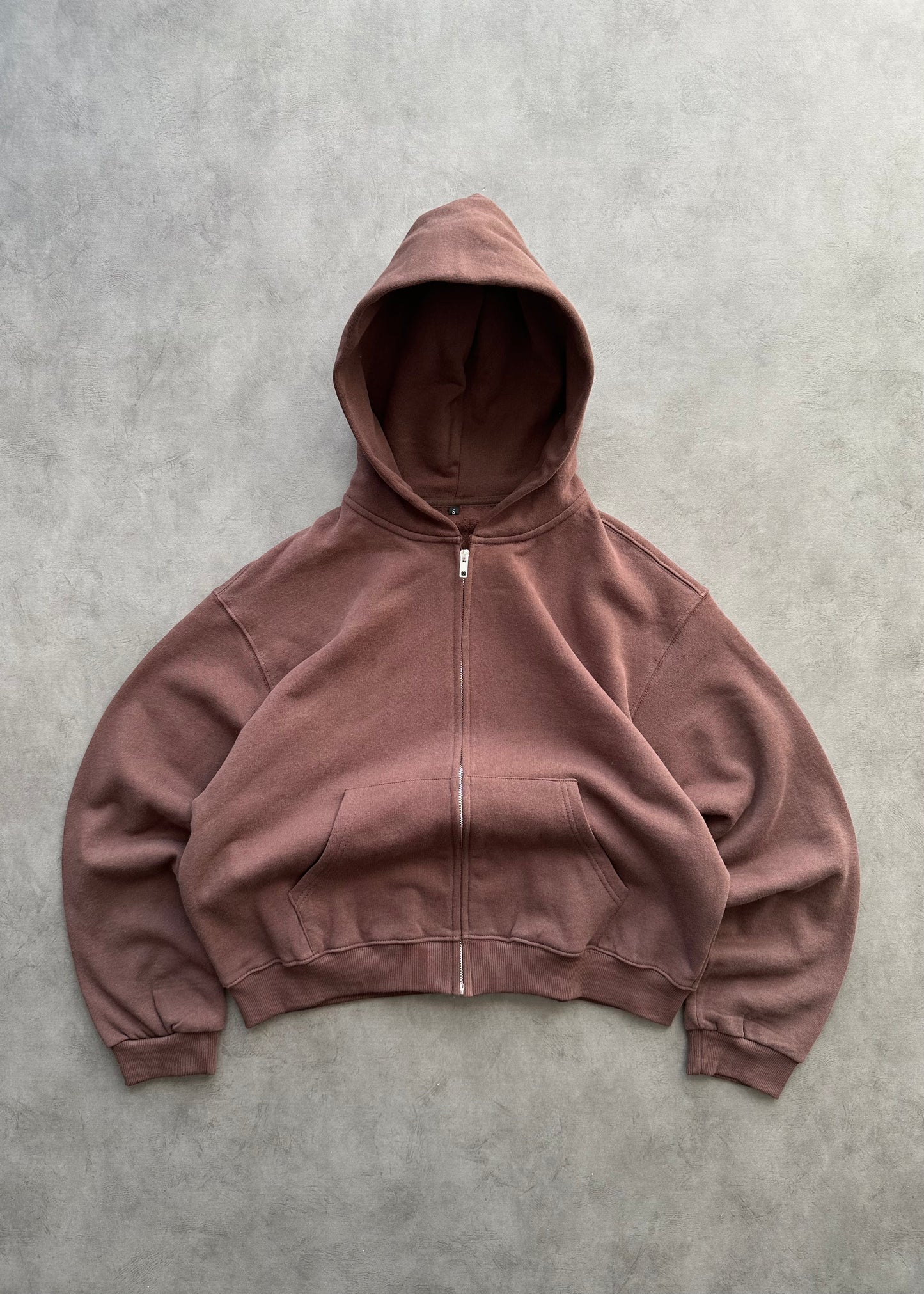 ZIP HOODIE BLANK 450 GSM - COFFEE