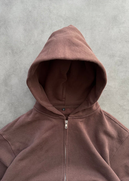 ZIP HOODIE BLANK 450 GSM - COFFEE