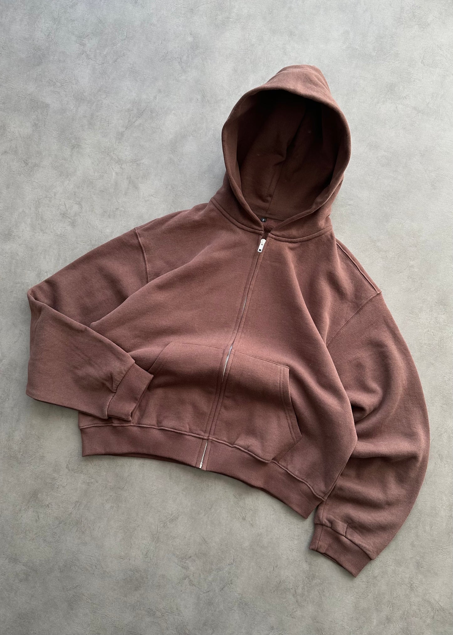 ZIP HOODIE BLANK 450 GSM - COFFEE