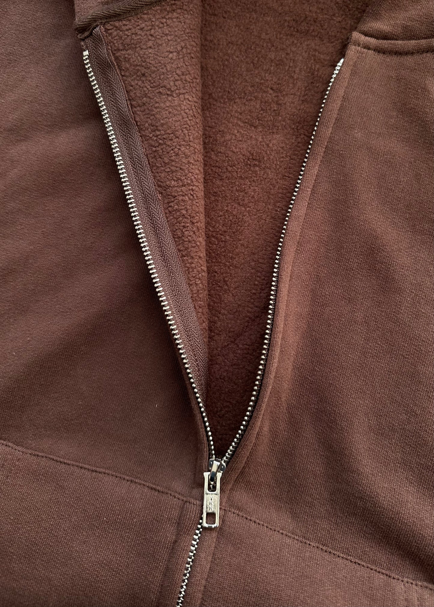 ZIP HOODIE BLANK 450 GSM - COFFEE