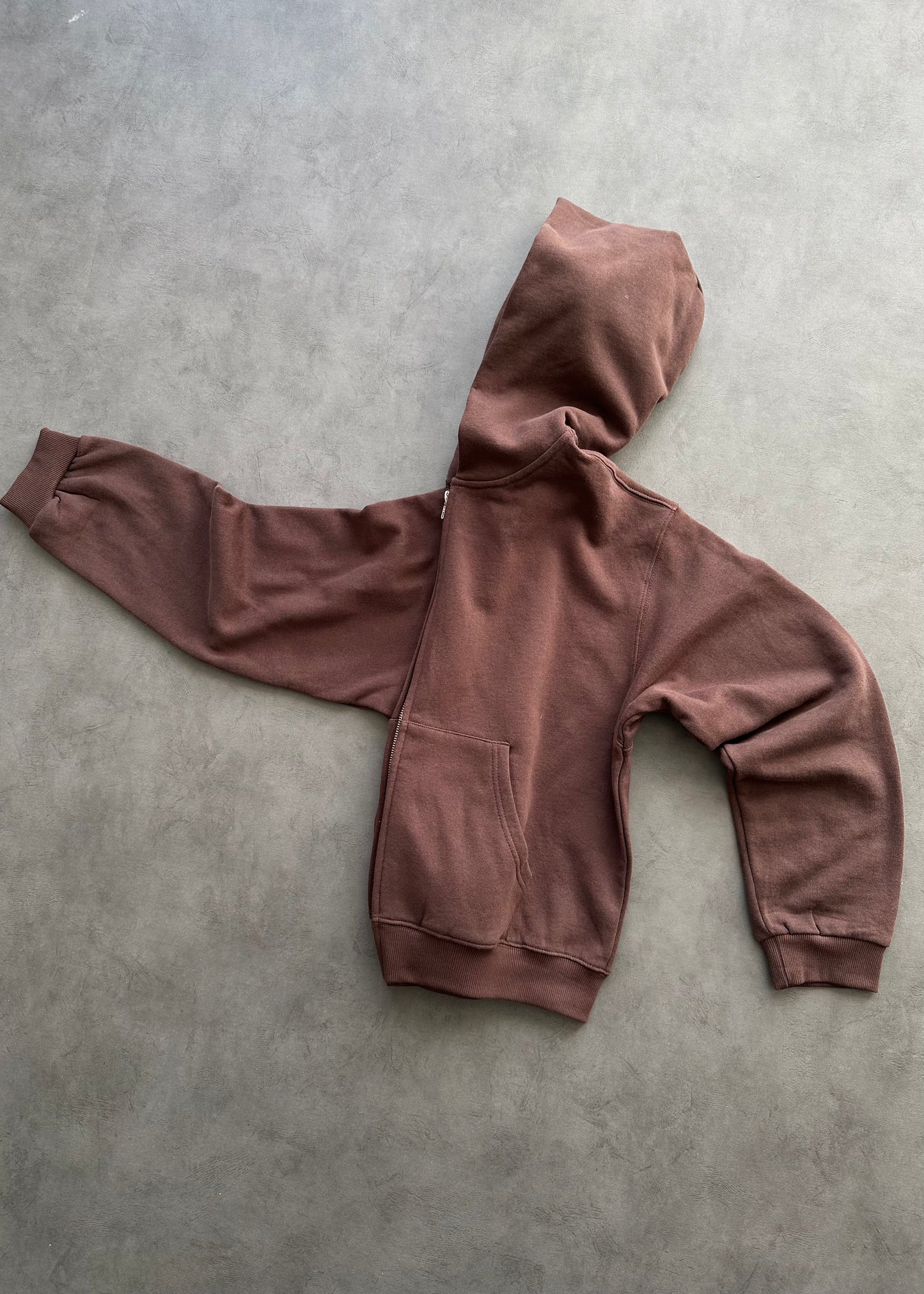 ZIP HOODIE BLANK 450 GSM - COFFEE