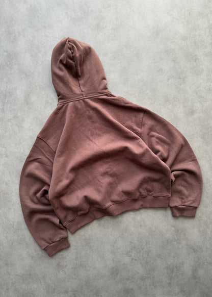 ZIP HOODIE BLANK 450 GSM - COFFEE