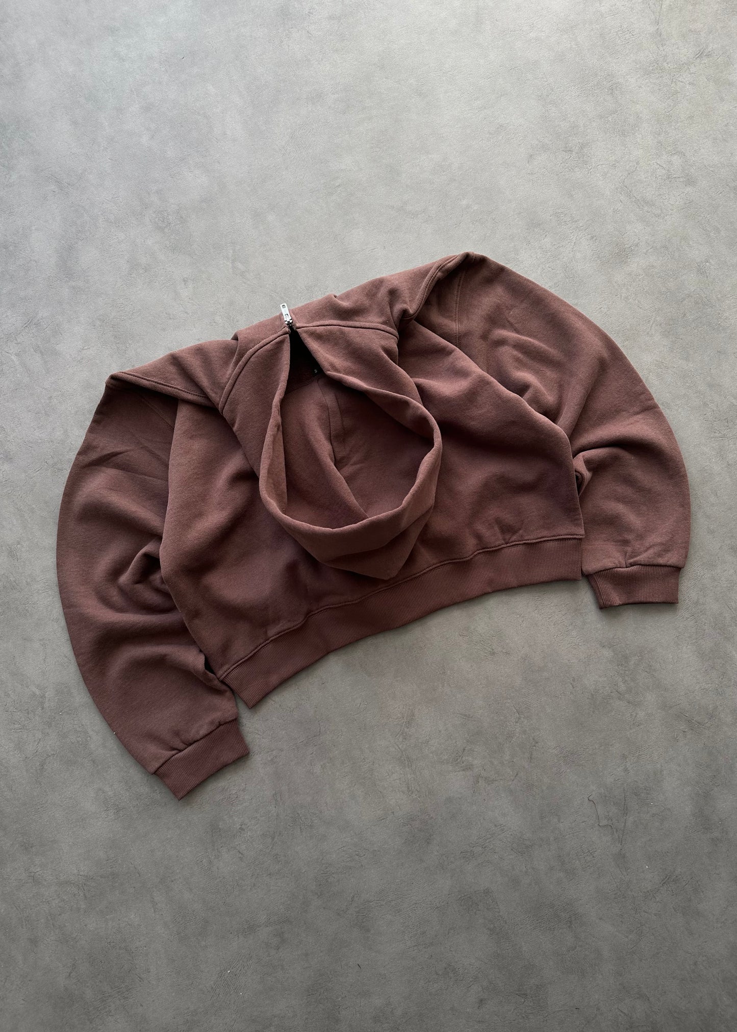 ZIP HOODIE BLANK 450 GSM - COFFEE