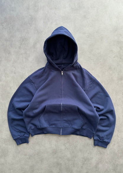 ZIP HOODIE BLANK 450 GSM - FADED NAVY