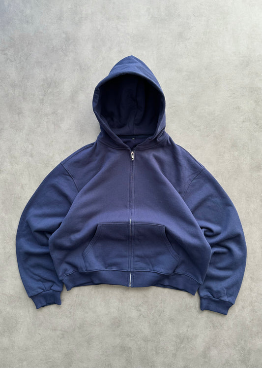 ZIP HOODIE BLANK 450 GSM - FADED NAVY