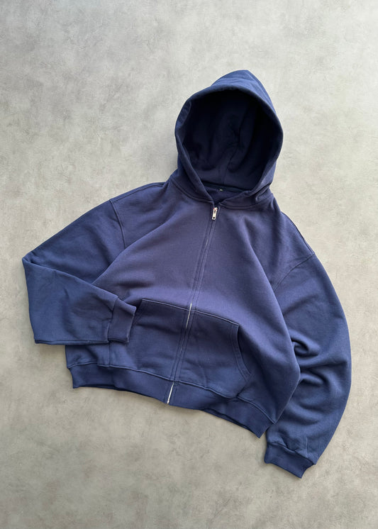ZIP HOODIE BLANK 450 GSM - FADED NAVY