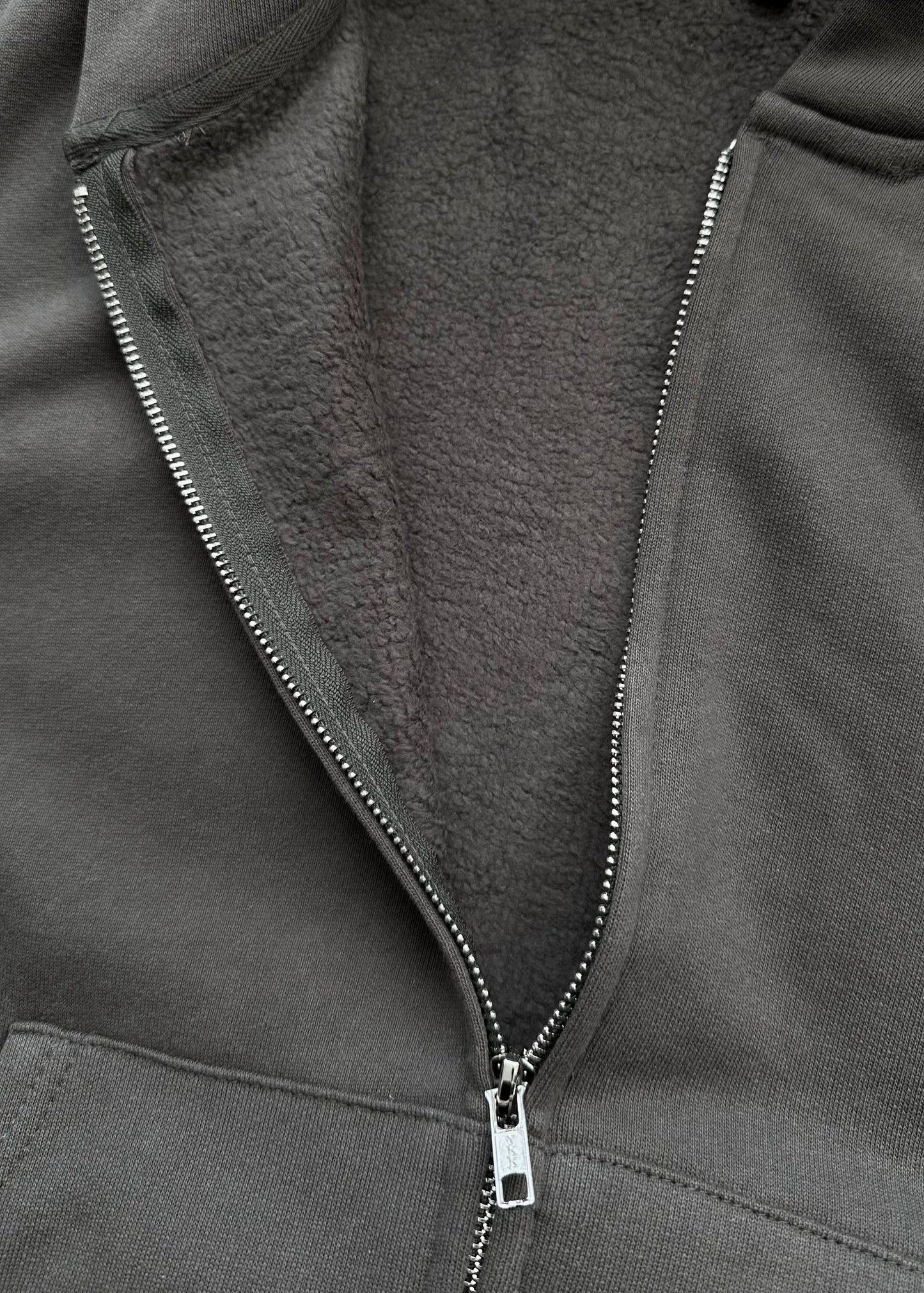 ZIP HOODIE BLANK 450 GSM - FADED CHARCOAL